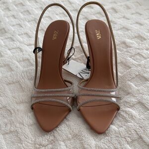 Zara Rhinestone High Heel Sandals